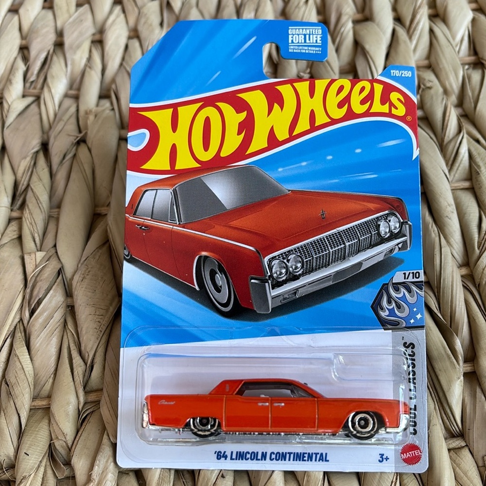 Hot Wheels 64 Lincoln Continental Orange 1964 Car Diecast Hotwheels Classic 2026